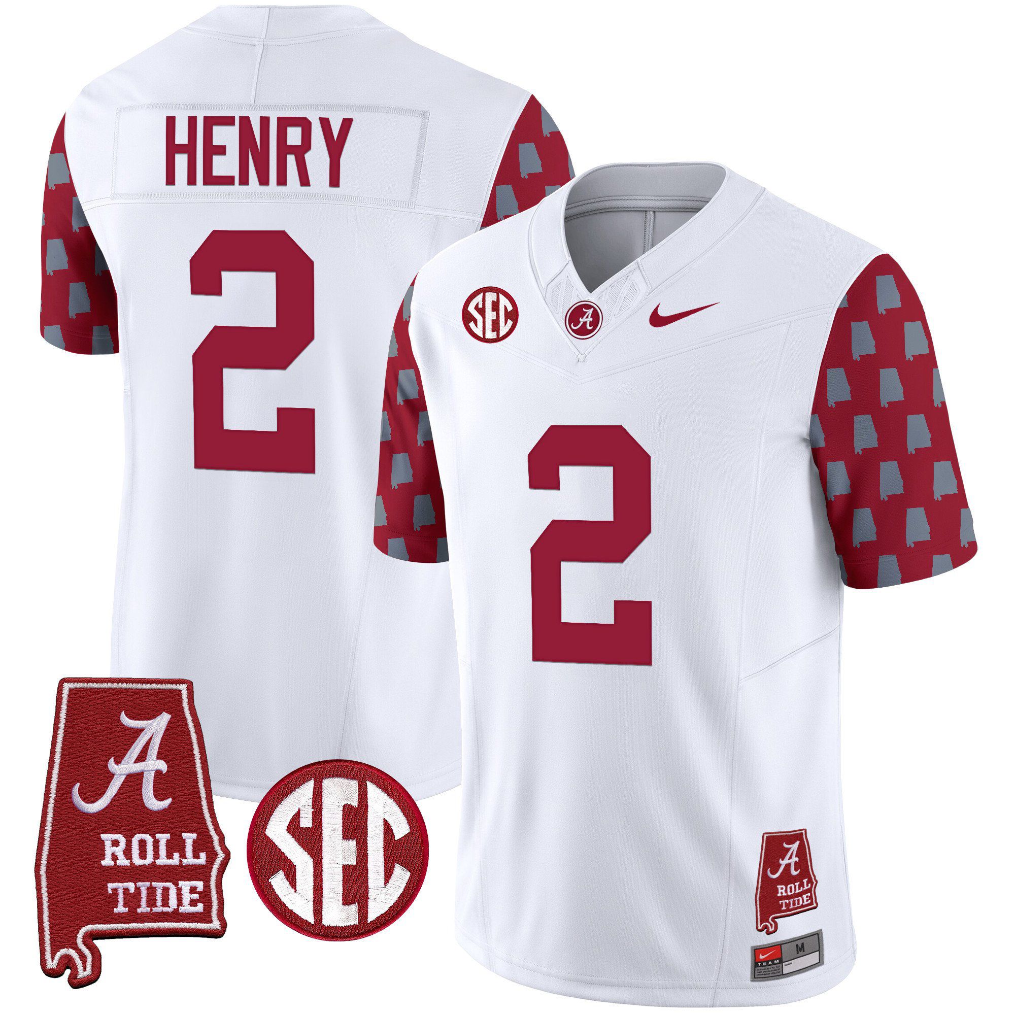 Men Alabama Crimson Tide #2 Henry White Vapor Limited 2024 Nike NCAA Jersey style 1->indianapolis colts->NFL Jersey